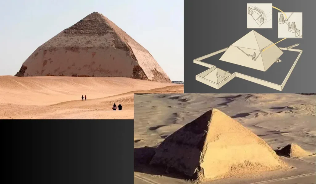 Do any Egyptian pyramids have 3 sides