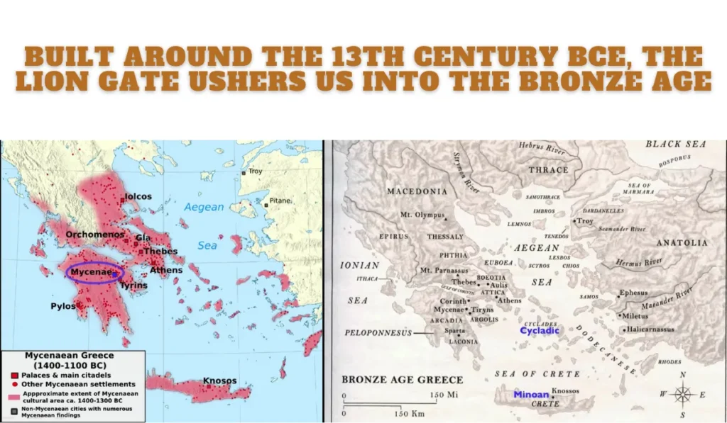 Who built the Lions Gate at Mycenae Greece